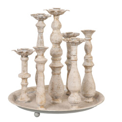 Clayre & Eef Kandelaar Ø 35x36 cm ijzer kaarsenstandaard