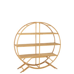 J-Line rek 3 planken rotan 150x40x150cm
