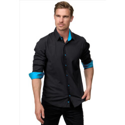 Rusty Neal heren overhemd turq r-44