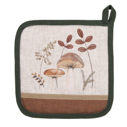 Clayre & Eef Pannenlap 20x20 cm katoen paddenstoelen