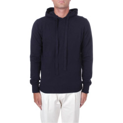 Alpha Studio Merino wol hoodie met trekkoord