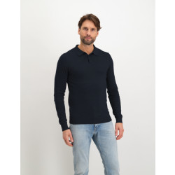 Saint Steve Berend dark navy -trui met polokraag