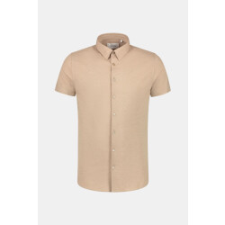 Purewhite Pique shortsleeve button up shirt