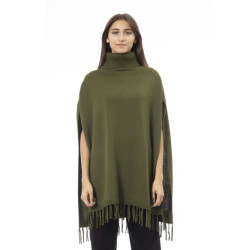 Alpha Studio Wol turtleneck poncho van