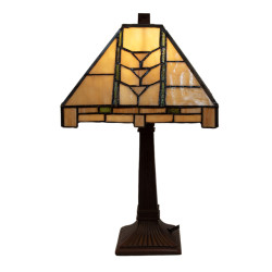 LumiLamp Tiffany tafellamp 23x23x38 cm glas bureaulamp