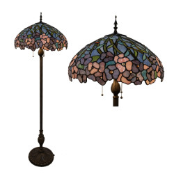 LumiLamp Tiffany vloerlamp Ø 51x165 cm meerkleurig glas staande lamp