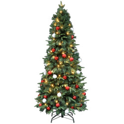 Easy Set up Tree Versierde kerstboom ® avik red 180 cm kant-en-klaar kerstboom