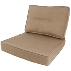 Kopu ® prisma linnen hoogwaardige loungekussen-set zit+rug 60 cm bruin