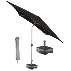 Kopu ® altea parasolset vierkant 230x230 cm met hoes en voet -