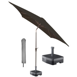 Kopu ® altea parasolset vierkant 230x230 cm met hoes en voet -