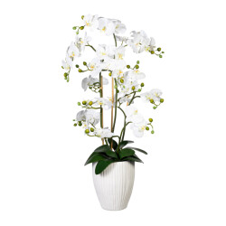 Kopu ® kunstbloem orchidee 110 cm bloempot rond phalaenopsis