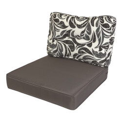 Kopu ® retro flower loungekussenset zit en rug 60 cm grey