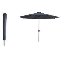 Kopu ® madrid 350 cm grote parasol rond met beschermhoes grijs