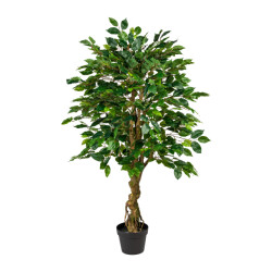Kopu ® kunstplant ficus 125 cm in pot met natuurstam