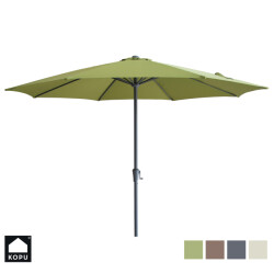 Kopu ® madrid 350 cm grote parasol rond met beschermhoes olijfgroen