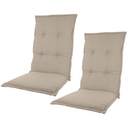 Kopu ® prisma tan 2 stuks comfortabel tuinkussen hoge rug