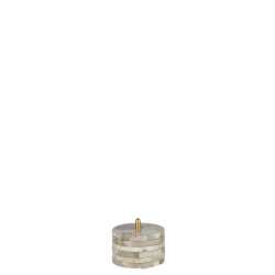 J-Line set van 5 onderzetter+voet rond marmer 10x10x12cm
