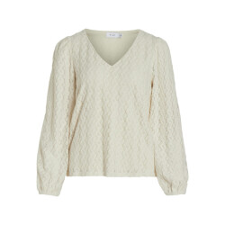 Vila Viferya v-neck ls top ecru