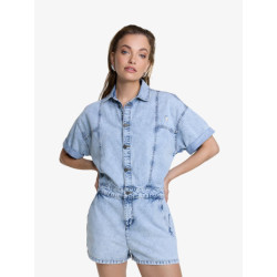 Alix The Label Dames playsuit denim blue