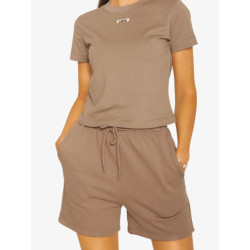 LA Sisters Essential oversized short taupe