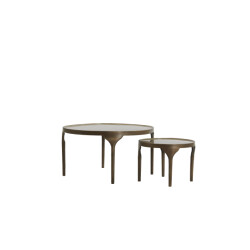 Light & Living bijzettafel lapaz Ø85x45cm - set van 2