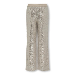 Only Kogfransa sequin straight pant tlr beige