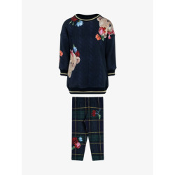 Lapin House Meisjes set legging dark blue