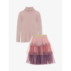 Patachou Meisjes set tulle rok roze