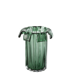 J-Line vaas retro glas groen small 20.5x20.5x25cm