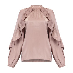 Studio Amaya blouse lm ella blouse shiny nude