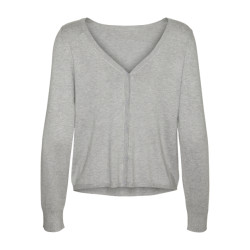 Vero Moda vmglory ls v-neck 2way cardigan ga 10310527 light grey melange