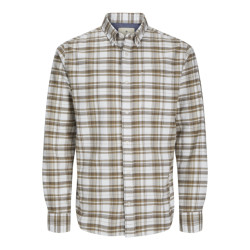 Jack & Jones jprblunorris flannel ls shirt bf ln 12265385 tobacco brown