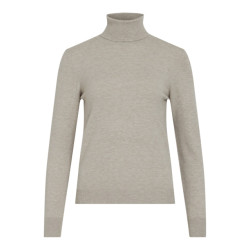 Vila vicomfy l/s roll-neck knit top/pb 14097994 natural melange