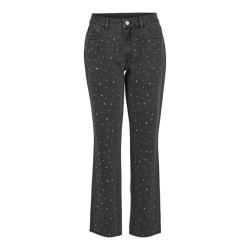 Vila vialice rw straight bead jean mgd e 14102636 medium grey