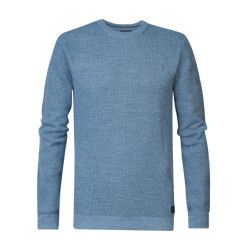 Petrol Industries men knitwear round neck basic m-3040-kwr225 5183 light shadow