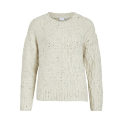 Vila viluvie o-neck l/s structure knit t 14098855 birch