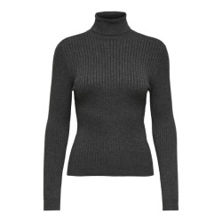 Only onlkarol l/s rollneck pullover knt 15165075 dark grey melange