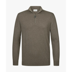 Profuomo pullover half zip brown ppvj30035e 200 brown