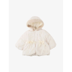 Patachou Meisjes winterjas beige peonies