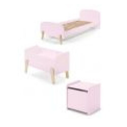 Lucevi kiddy bed + nachtkastje + speelkoffer - 90x200 cm