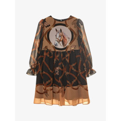 Patachou Meisjes jurk horses print