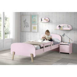 Lucevi kiddy bed + nachtkastje + hangplankjes + uitvalbeveiliging -