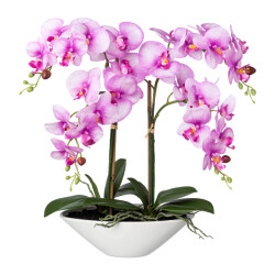 Kopu ® kunstbloem orchidee 53 cm met schaal ovaal phalenopsis