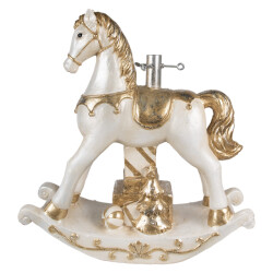Clayre & Eef Kerstboom standaard hobbelpaard 6x19x64 cm kunststof