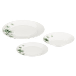 Secret de Gourmet Porseleinen serviesset green floral 6 persoons 18-delig