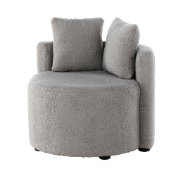 Nest living Elina ronde kinderfauteuil teddy – met twee kussens