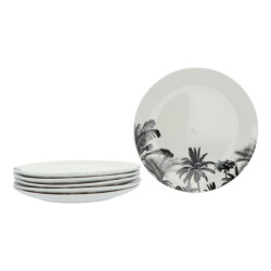 Secret de Gourmet 6-persoons dinerborden set porselein bota 26 cm wit/