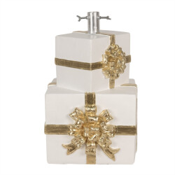 Clayre & Eef Kerstboom standaard cadeau 30x28x48 cm kunstleer metaal