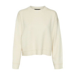 Vero Moda Vmgold piping ls o-neck pullover ga ecru