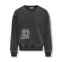 Only Kognelly ls oneck sweater antraciet